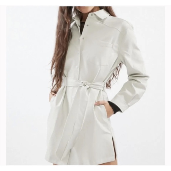 Urban Outfitters Jackets & Blazers - Eggie Cloud Burst Faux Vegan Leather White Jacket